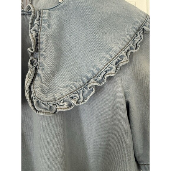 Amable By Mable Anthropology Collared Denim Babydoll Dress Size Small - Picture 2 of 5